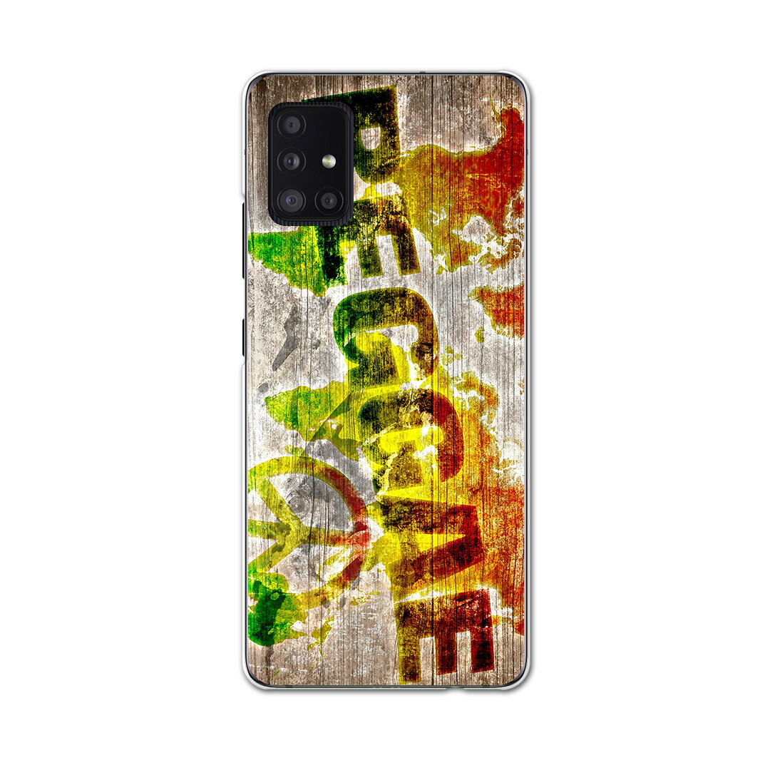 Galaxy A51 5G 専用ハードケース igcase SCG07 au スマホカバー カバー ケース pc ハードケース 000144 その他 レゲエ　ラスタカラー　ピース
