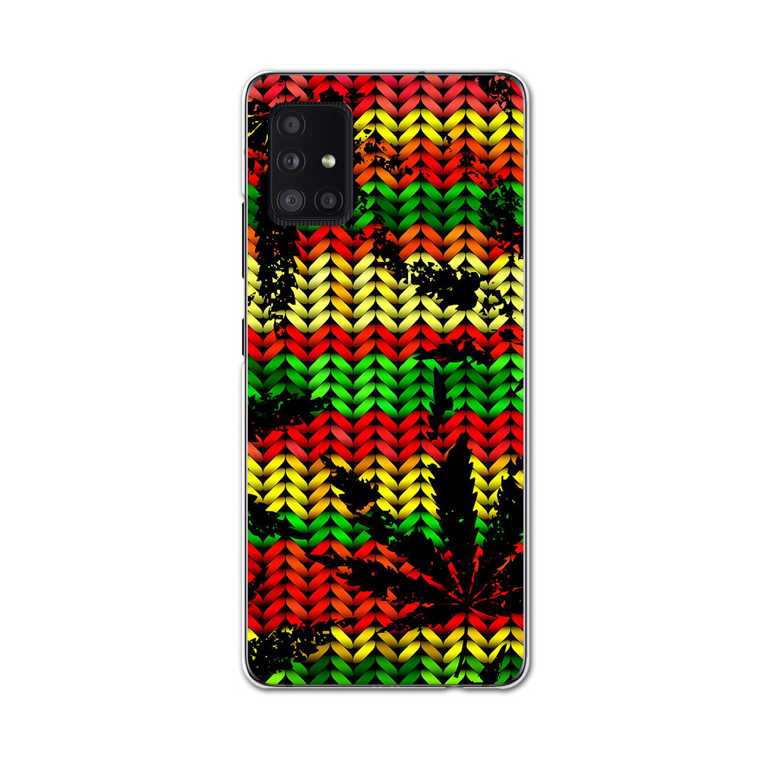 Galaxy A51 5G 専用ハードケース igcase SCG07 au スマホカバー カバー ケース pc ハードケース 011750 レゲエ　カラフル　植物