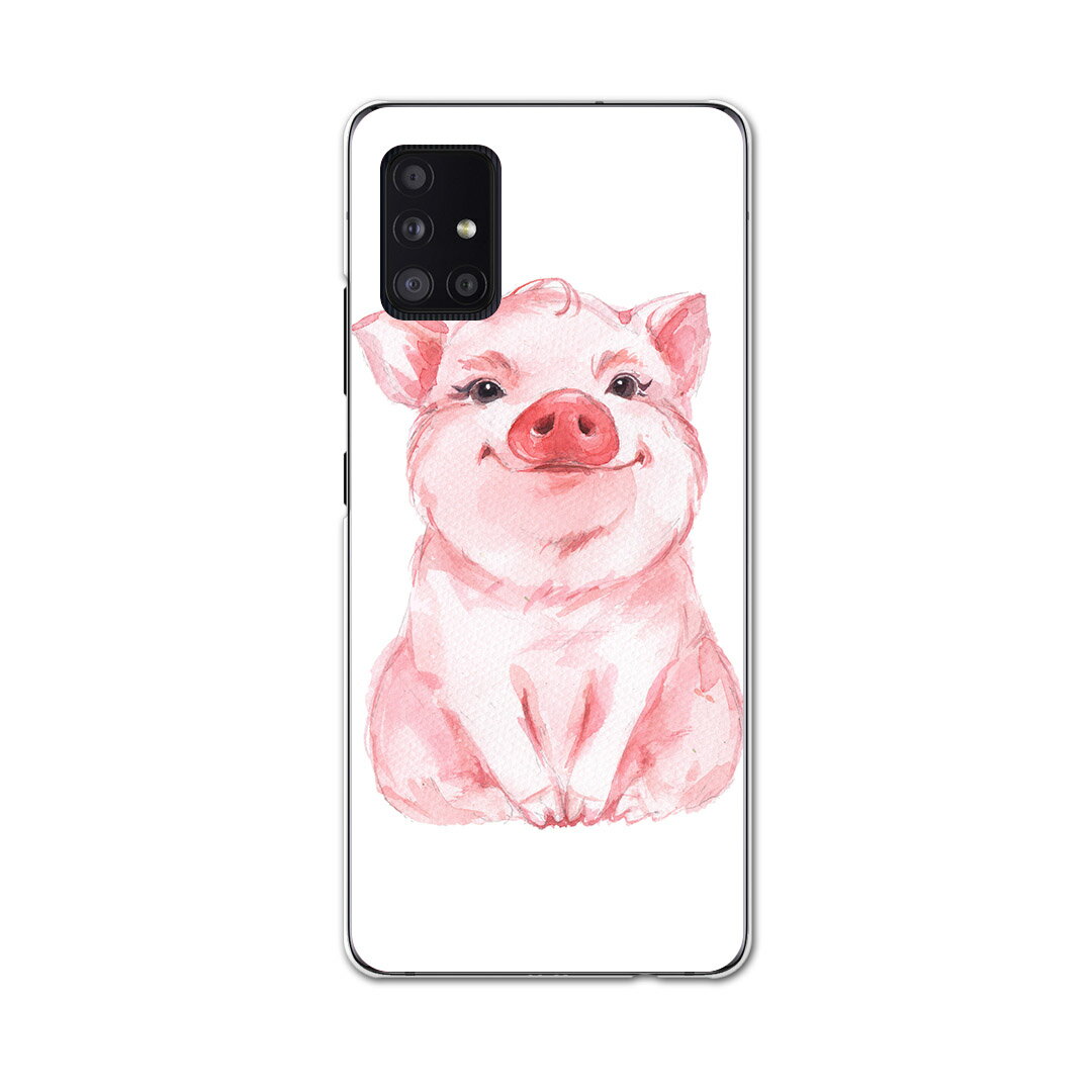 樂天商城 - Galaxy A51 5G 専用ハードケース igcase SCG07 au スマホカバー カバー ケース pc ハードケース 013412 豚　動物　イラスト