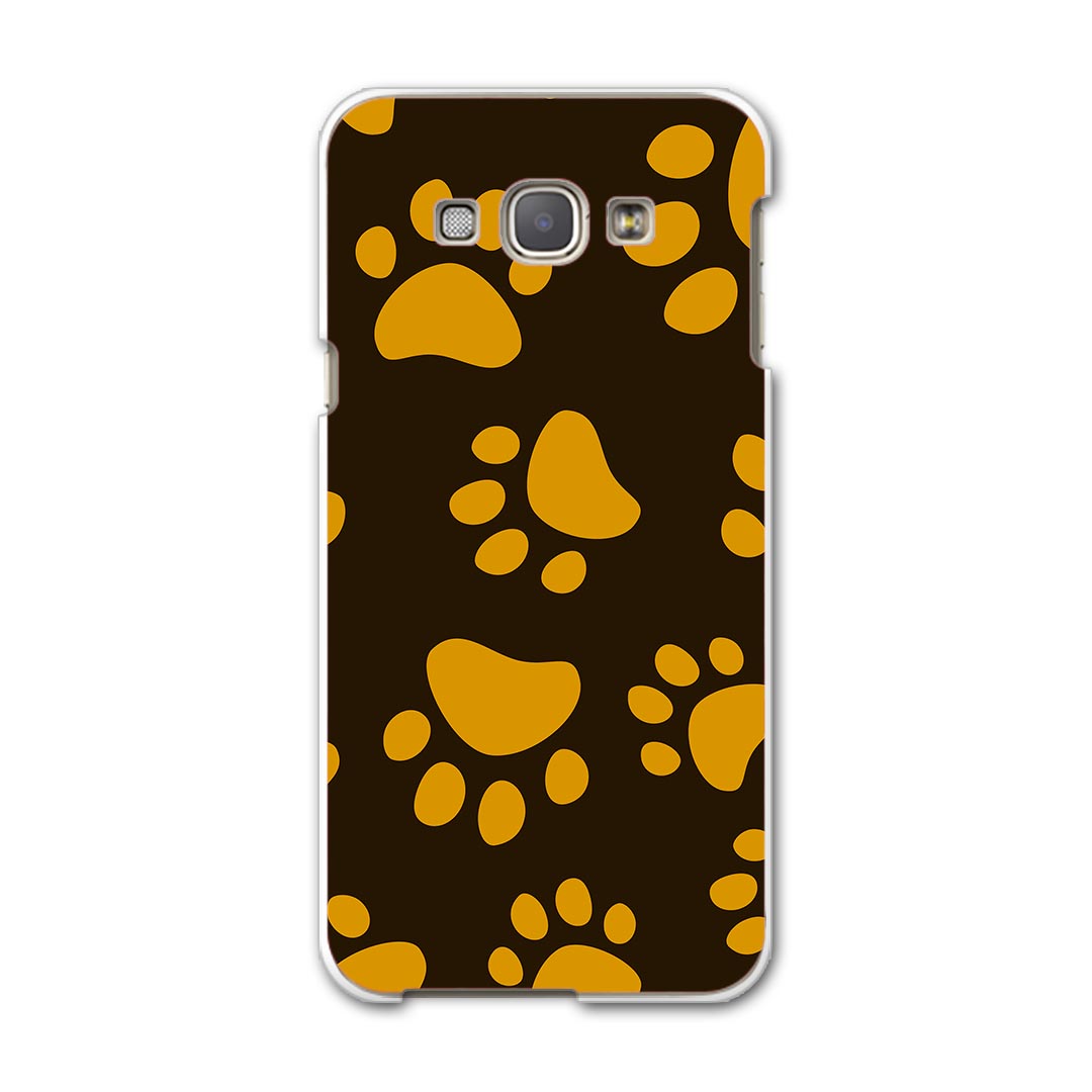 SCV32 GALAXY A8 ギャラクシー A8 scv32 au エーユー スマホ カバー スマホケース スマホカバー PC ハードケース 足跡　犬　模様 アニマル 000062(2.0)