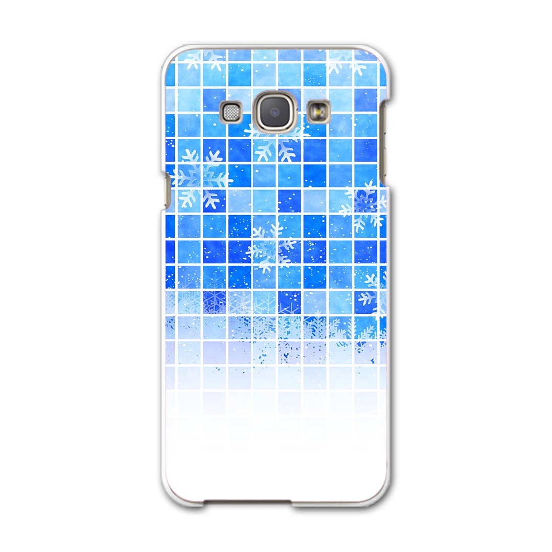 乐天商城 - SCV32 GALAXY A8 ギャラクシー A8 scv32 au エーユー スマホ カバー ケース スマホケース スマホカバー PC ハードケース 雪　結晶　青　ブルー　水色　模様 クール 008594