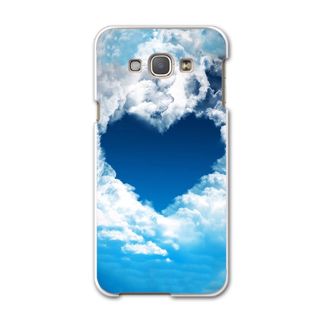 SCV32 GALAXY A8 ギャラクシー A8 scv32 au エーユー スマホ カバー ケース スマホケース スマホカバー PC ハードケース 空　ハート　雲 010215