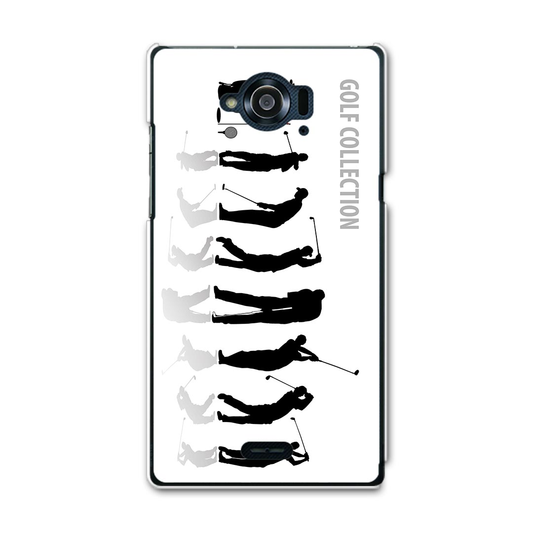 SH-01G AQUOS ZETA アクオスゼータ sh01g docomo ドコモ スマホ カバー ケース スマホケース スマホカバー TPU ソフトケース ゴルフ　ショット　イラスト スポーツ 000140