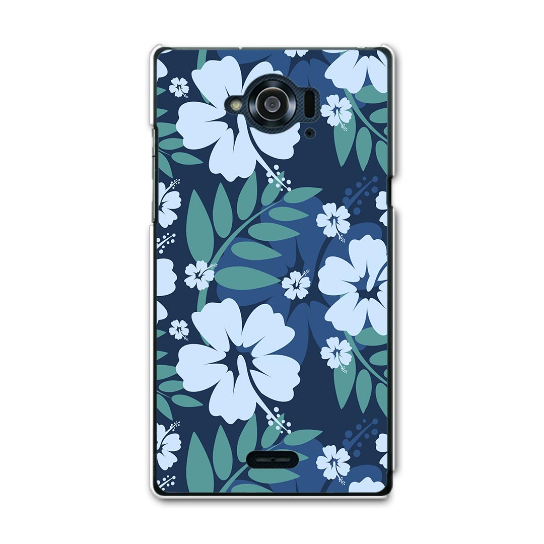 SH-01G AQUOS ZETA アクオスゼータ sh01g docomo ドコモ スマホ カバー ケース スマホケース スマホカバー TPU ソフトケース 花　ハイビスカス　青 フラワー 000377