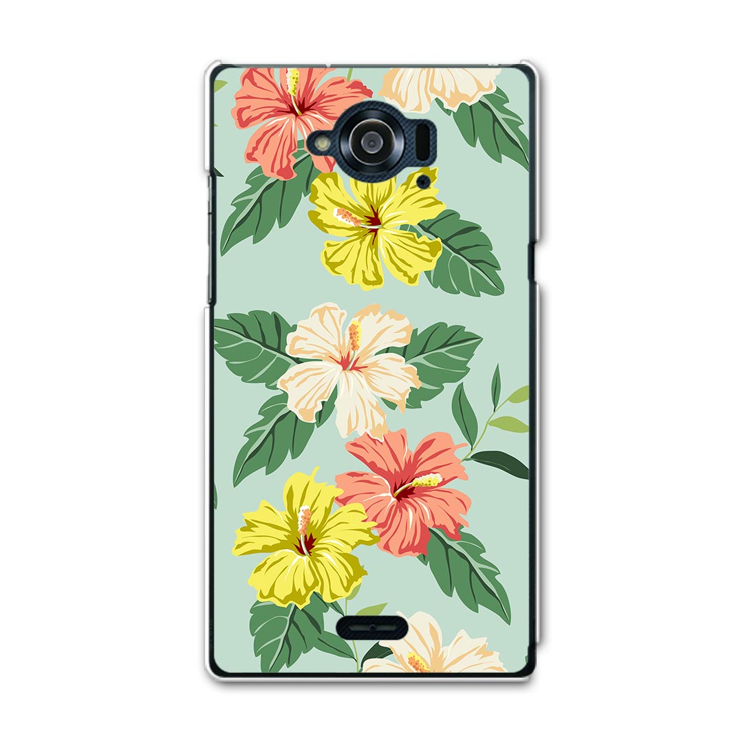 行動通訊, 行動電話 - SH-01G AQUOS ZETA アクオスゼータ sh01g docomo ドコモ スマホ カバー ケース スマホケース スマホカバー TPU ソフトケース 花　ハイビスカス　カラフル ユニーク フラワー 003161