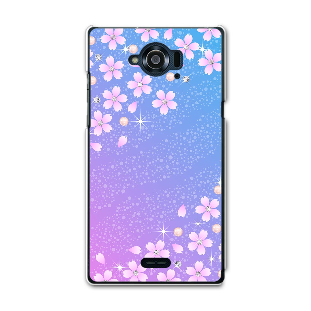 SH-01G AQUOS ZETA アクオスゼータ sh01g docomo ドコモ スマホ カバー ケース スマホケース スマホカバー TPU ソフトケース 桜　花　キラキラ フラワー 005359