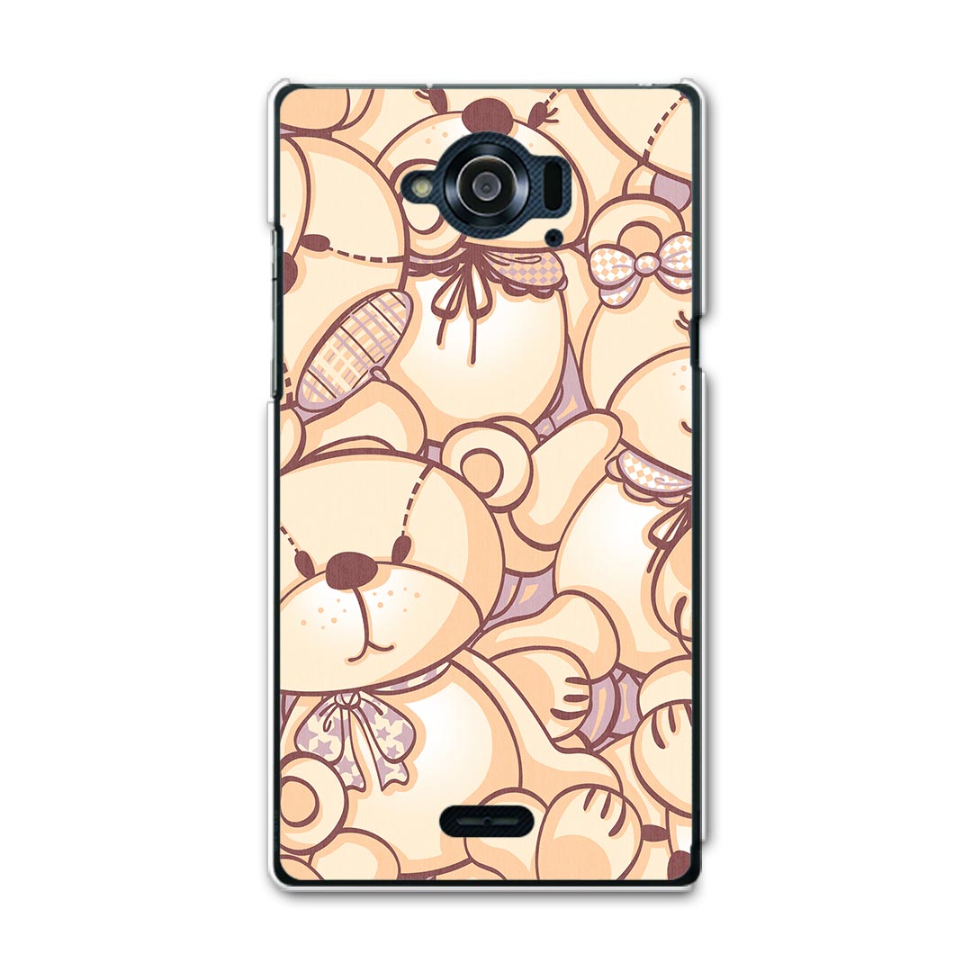 SH-02G Disney Mobile ディズニーモバイル docomo ドコモ sh02g スマホ カバー ケース スマホケース スマホカバー TPU ソフトケース 005714 熊　テディベア　模様