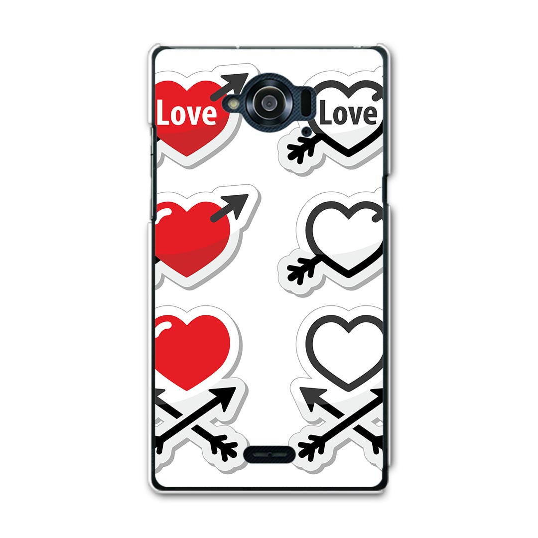 SH-01G AQUOS ZETA アクオスゼータ sh01g docomo ドコモ スマホ カバー ケース スマホケース スマホカバー TPU ソフトケース ハート　イラスト その他 006568
