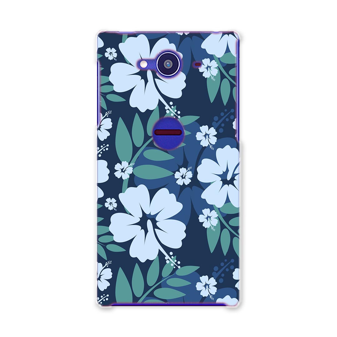 SH-01H AQUOS ZETA アクオスゼータ sh01h docomo ドコモ スマホ カバー スマホケース スマホカバー TPU ソフトケース 花　ハイビスカス　青 フラワー 000377