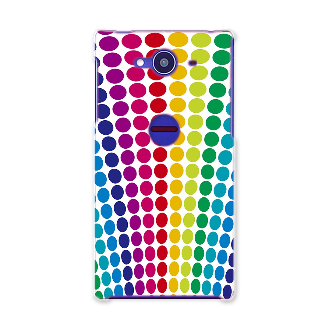 SH-01H AQUOS ZETA アクオスゼータ sh01h docomo ドコモ スマホ カバー スマホケース スマホカバー TPU ソフトケース ドット　レインボー その他 000506