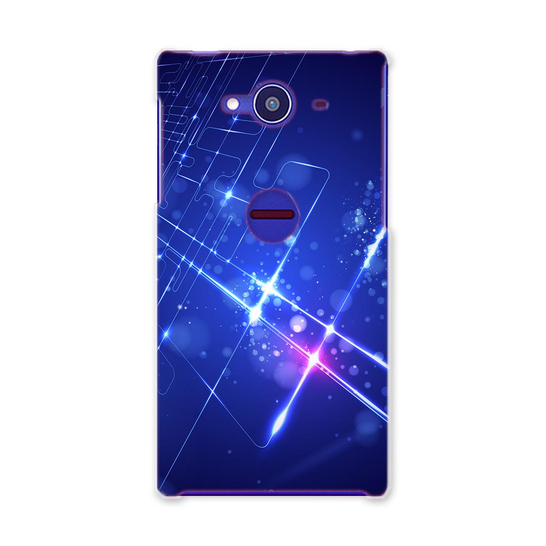 SH-01H AQUOS ZETA アクオスゼータ sh01h docomo ドコモ スマホ カバー スマホケース スマホカバー PC ハードケース シンプル　青 クール 002233