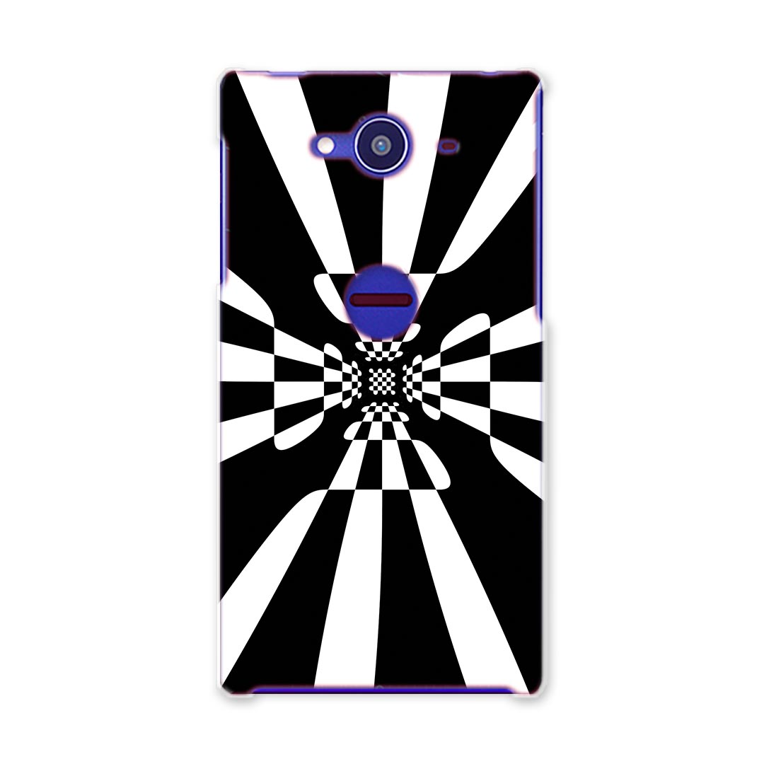 SH-01H AQUOS ZETA アクオスゼータ sh01h docomo ドコモ スマホ カバー スマホケース スマホカバー TPU ソフトケース 模様　白　黒 チェック・ボーダー 003649