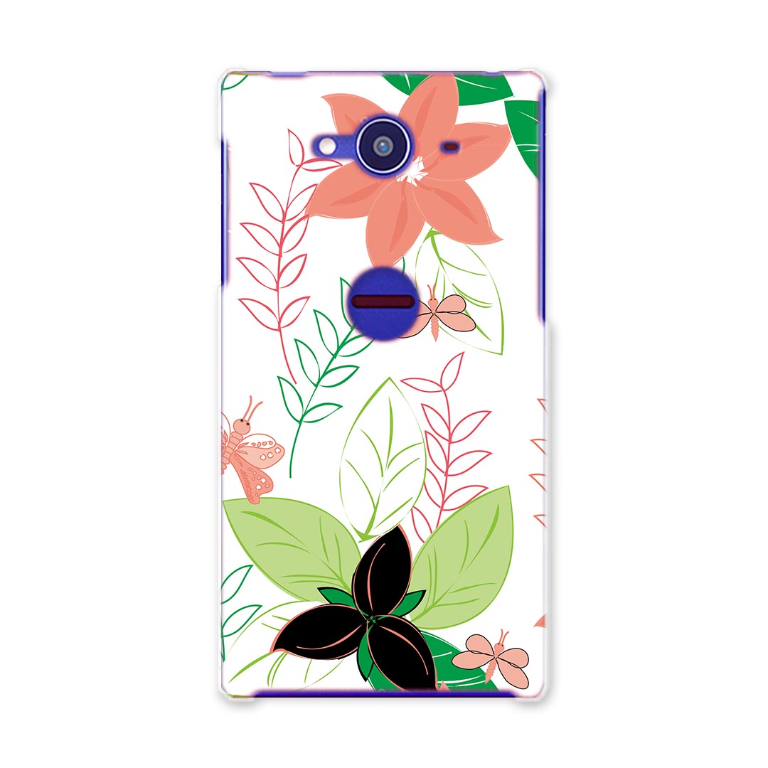 Rakuten - SH-01H AQUOS ZETA アクオスゼータ sh01h docomo ドコモ スマホ カバー スマホケース スマホカバー TPU ソフトケース 花　イラスト　蝶 フラワー 004250