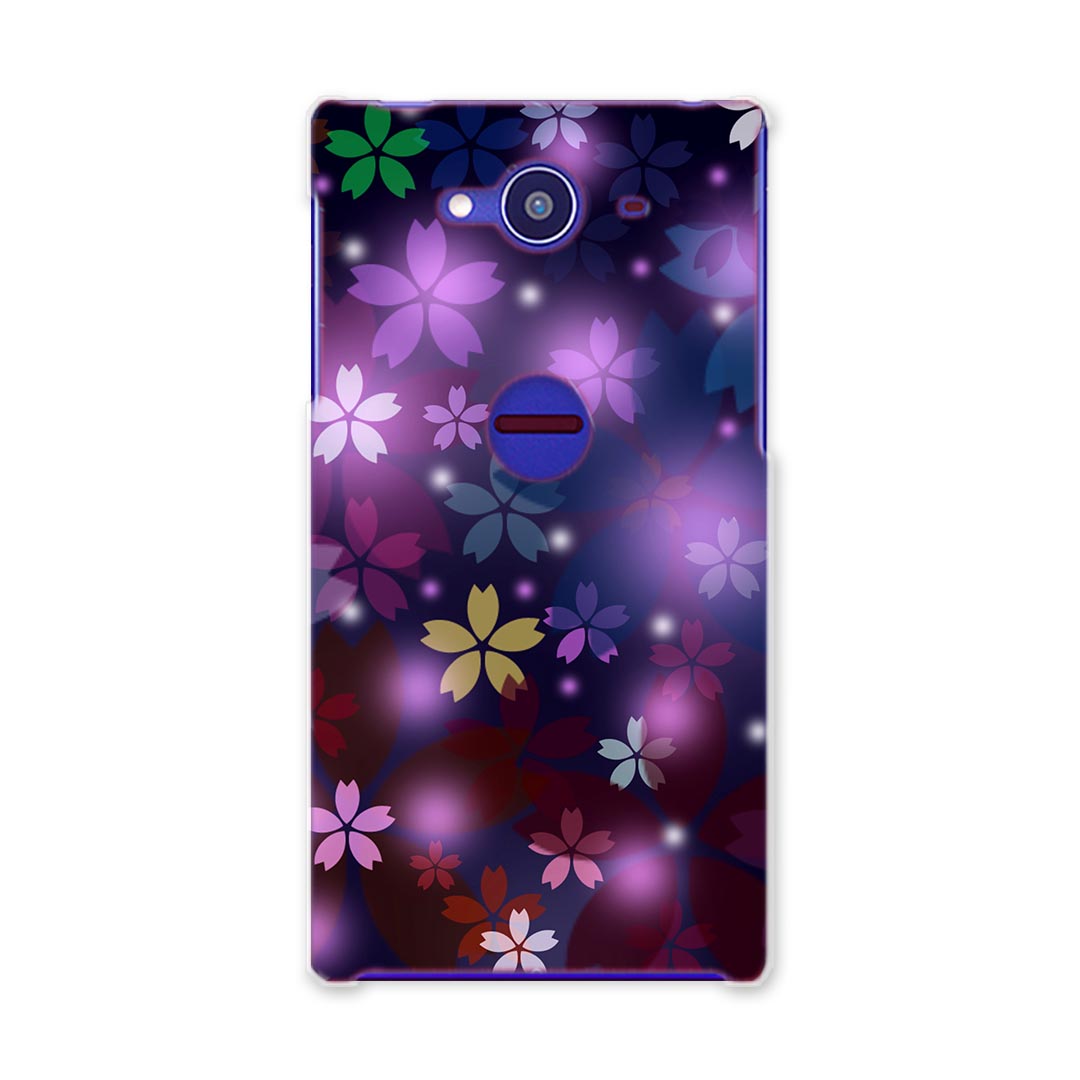SH-01H AQUOS ZETA アクオスゼータ sh01h docomo ドコモ スマホ カバー スマホケース スマホカバー TPU ソフトケース カラフル　桜　花 ラグジュアリー 005374