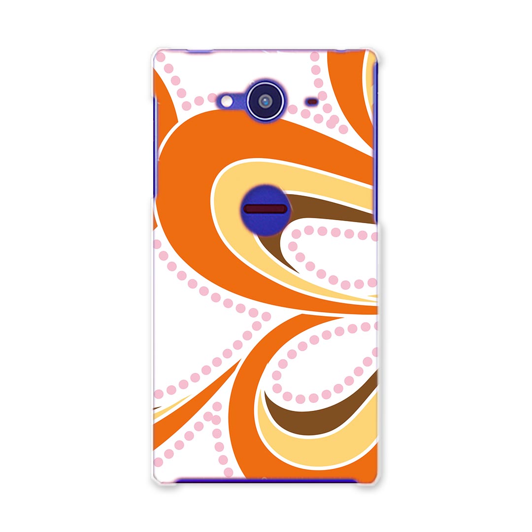 樂天商城 - SH-01H AQUOS ZETA アクオスゼータ sh01h docomo ドコモ スマホ カバー スマホケース スマホカバー TPU ソフトケース オレンジ　黄色　模様　イエロー ユニーク 007812