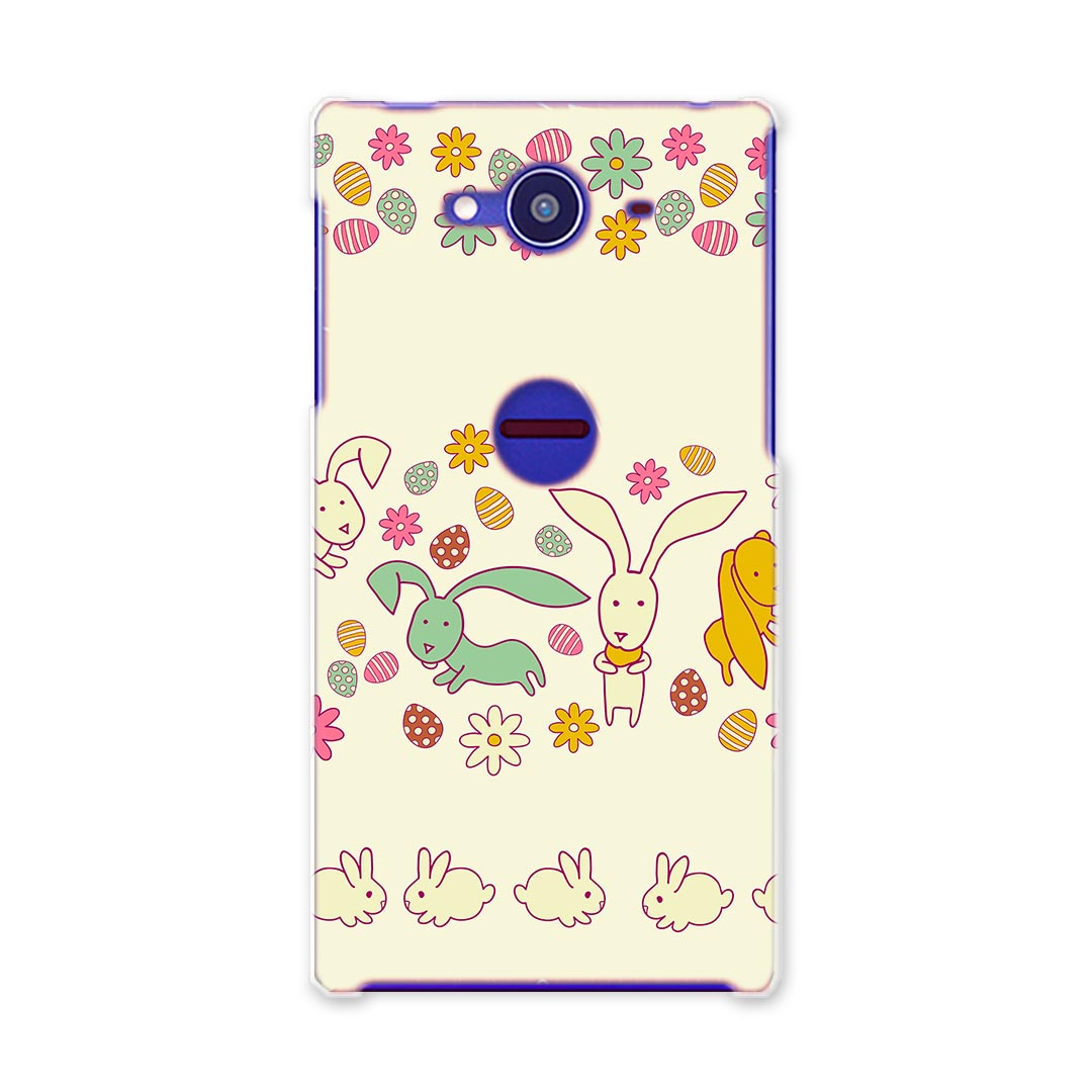SH-01H AQUOS ZETA アクオスゼータ sh01h docomo ドコモ スマホ カバー スマホケース スマホカバー TPU ソフトケース 花　フラワー　兎　うさぎ　イラスト アニマル 008029