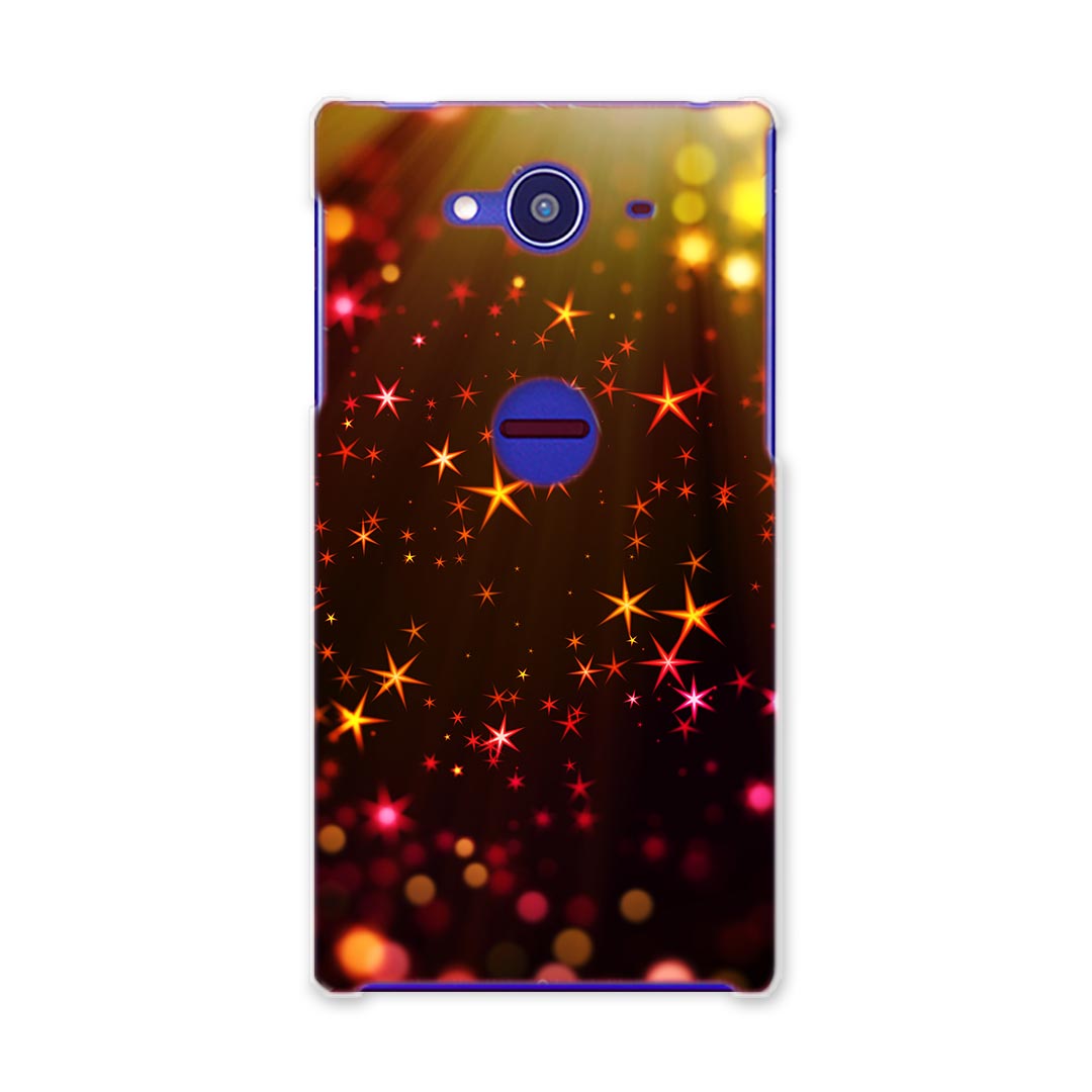 SH-01H AQUOS ZETA アクオスゼータ sh01h docomo ドコモ スマホ カバー スマホケース スマホカバー PC ハードケース 黒　ブラック　星　スター　きらきら クール 008679