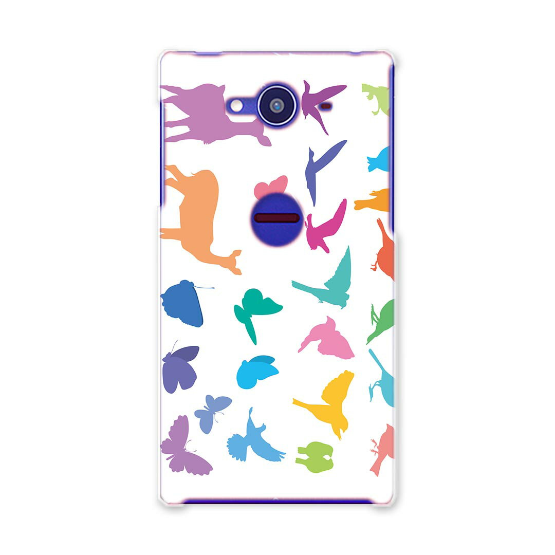 Mobile Phone - SH-01H AQUOS ZETA アクオスゼータ sh01h docomo ドコモ スマホ カバー スマホケース スマホカバー TPU ソフトケース 動物　蝶　鳥　カラフル 009345