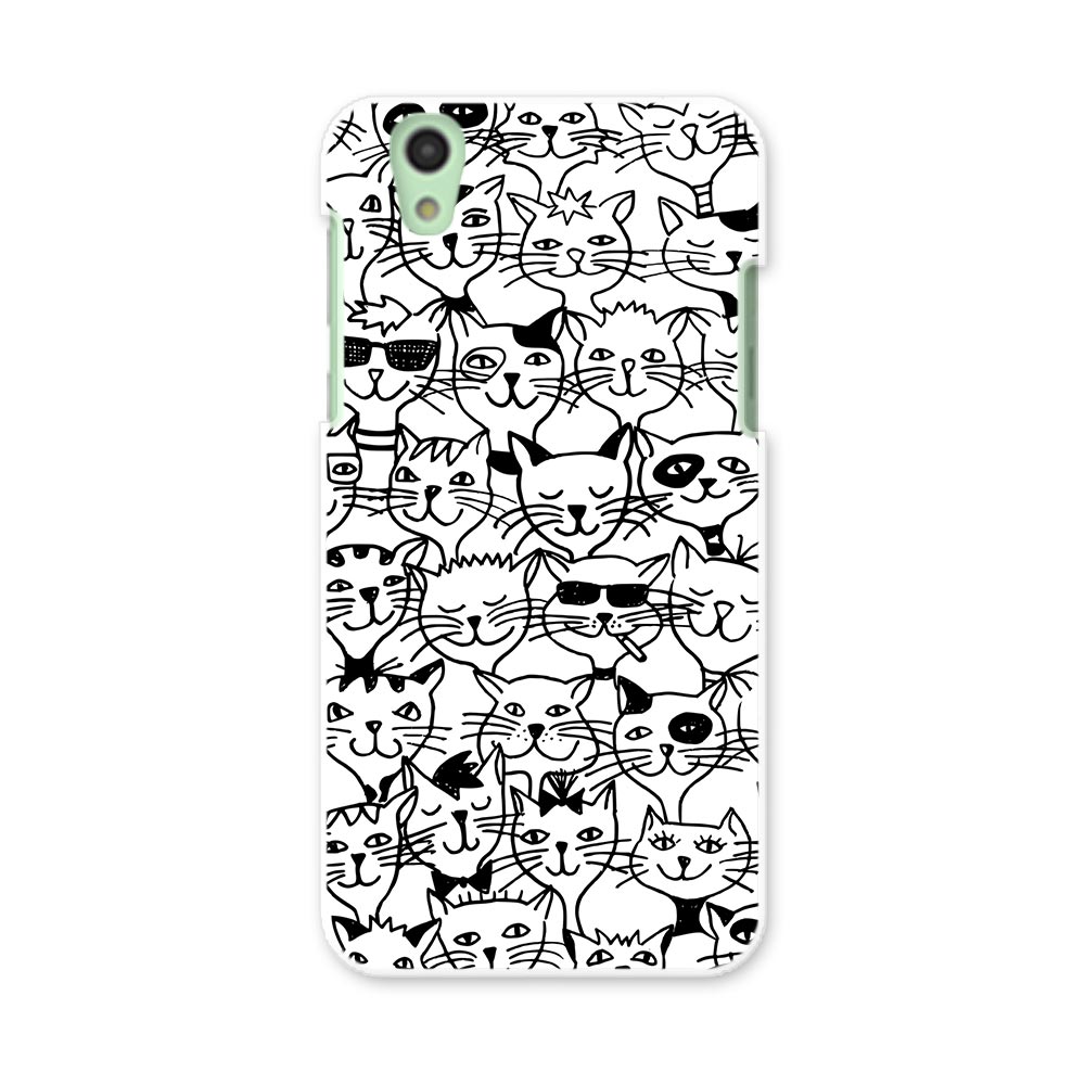 SH-01K AQUOS sense アクオス センス sh01k docomo ドコモ スマホ カバー スマホケース スマホカバー PC ハードケース 猫　動物　イラスト 010229