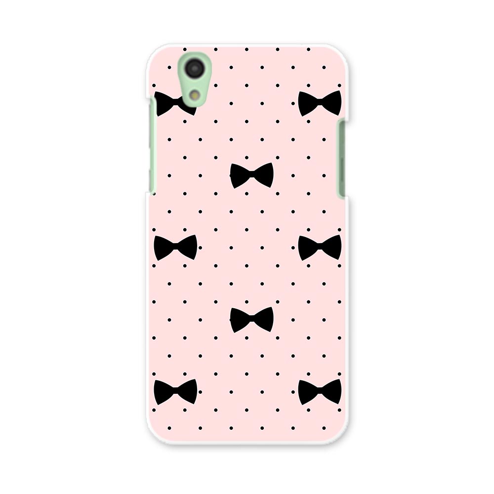 SH-01K AQUOS sense アクオス センス sh01k docomo ドコモ スマホ カバー スマホケース スマホカバー PC ハードケース ピンク　ドット　リボン 012525
