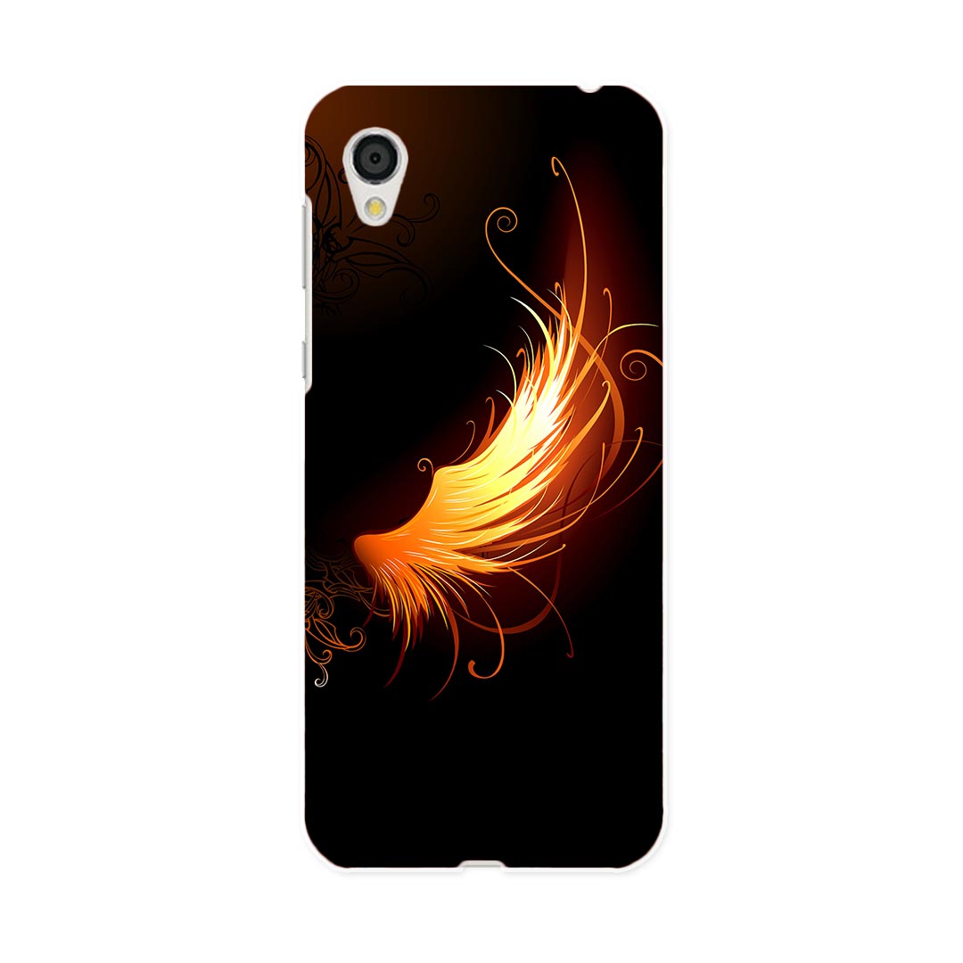 SH-01L AQUOS sense2 アクオス センスツー docomo ドコモ sh01l スマホ カバー スマホケース スマホカバー PC ハードケース 000439 羽　オレンジ