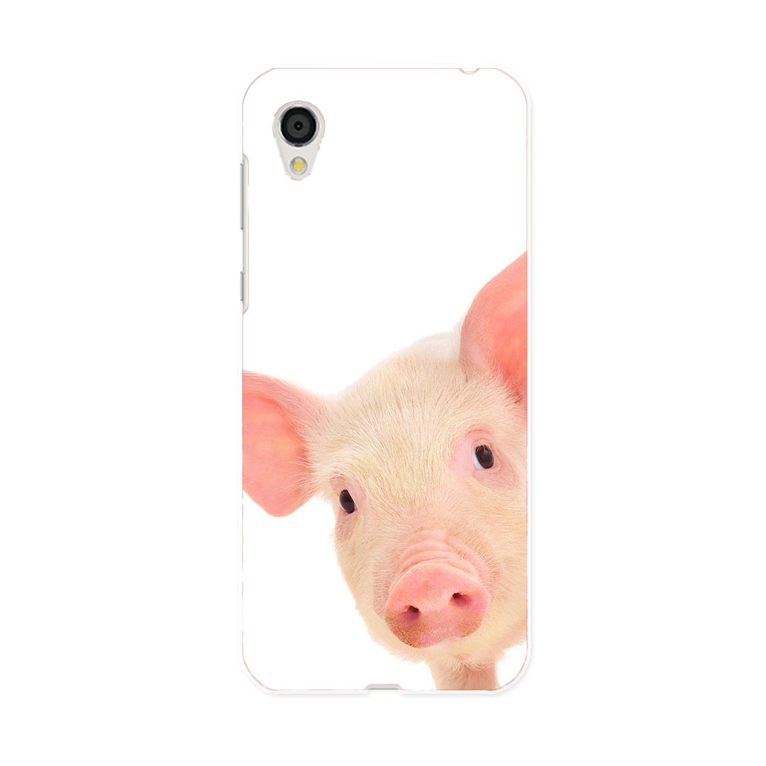 SH-01L AQUOS sense2 アクオス センスツー docomo ドコモ sh01l スマホ カバー スマホケース スマホカバー PC ハードケース 002775 ぶた　動物　写真