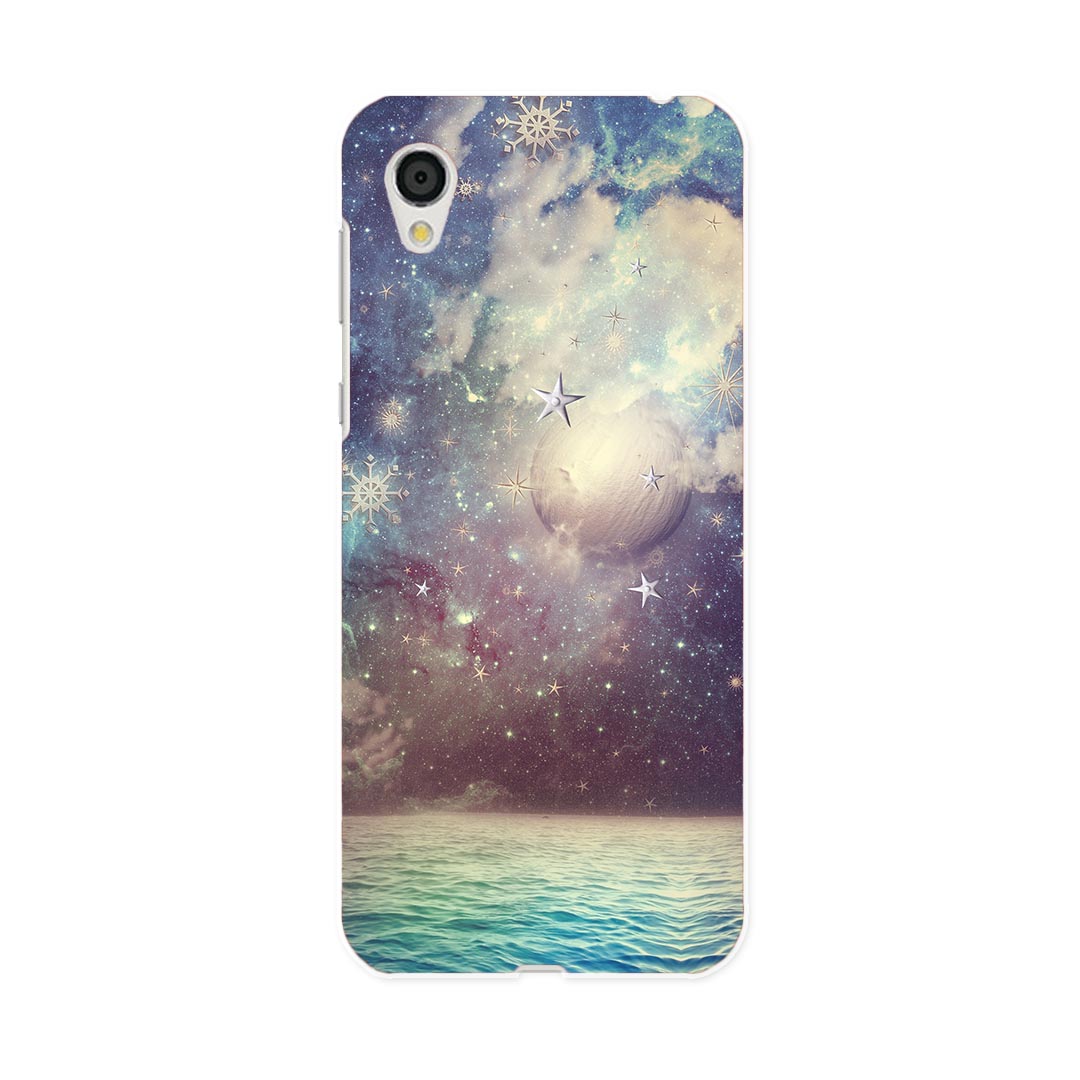 SH-01L AQUOS sense2 アクオス センスツー docomo ドコモ sh01l スマホ カバー スマホケース スマホカバー PC ハードケース 006247 夜空　月　イラスト