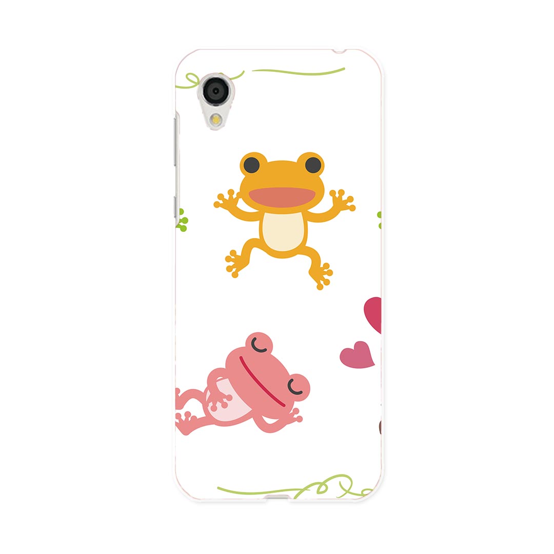 SH-01L AQUOS sense2 アクオス センスツー docomo ドコモ sh01l スマホ カバー スマホケース スマホカバー PC ハードケース 007872 カエル　蛙　緑　グリーン