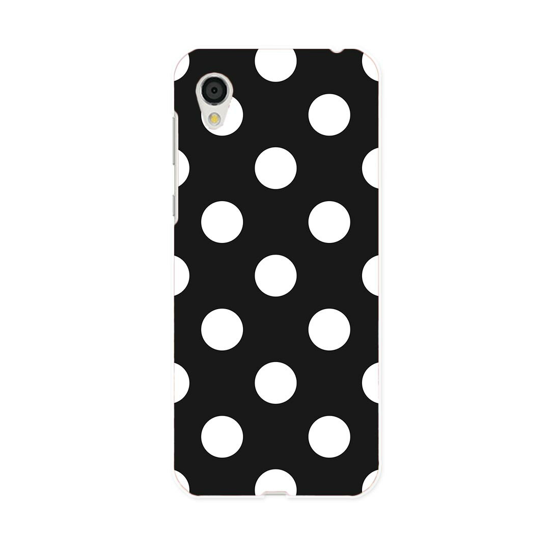 SH-01L AQUOS sense2 アクオス センスツー docomo ドコモ sh01l スマホ カバー スマホケース スマホカバー PC ハードケース 009093 シンプル　水玉　ドット　黒