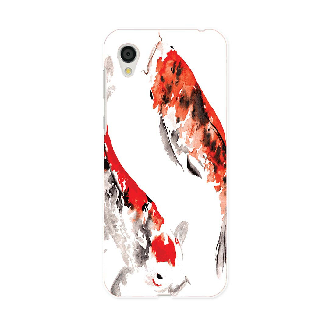 SH-01L AQUOS sense2 アクオス センスツー docomo ドコモ sh01l スマホ カバー スマホケース スマホカバー PC ハードケース 013368 鯉　絵　魚