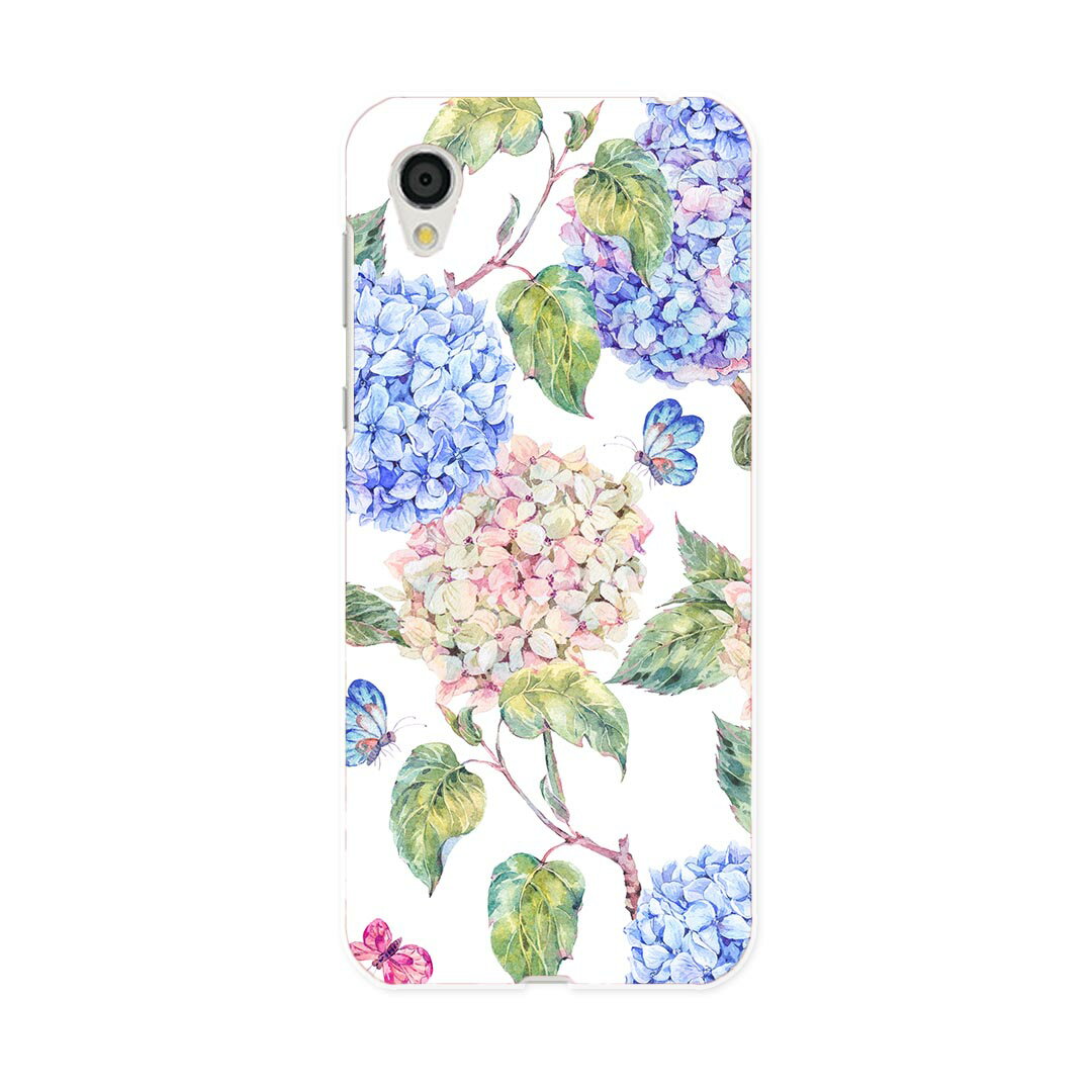 SH-01L AQUOS sense2 アクオス センスツー docomo ドコモ sh01l スマホ カバー スマホケース スマホカバー PC ハードケース 014672 花　フラワー　アジサイ