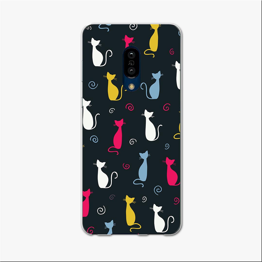AQUOS zero2 アクオス ゼロツー aquoszero2 ソフトバンク softbank スマホ カバー ケース スマホケース スマホカバー TPU ソフトケース 007749 カラフル　猫　ねこ　模様