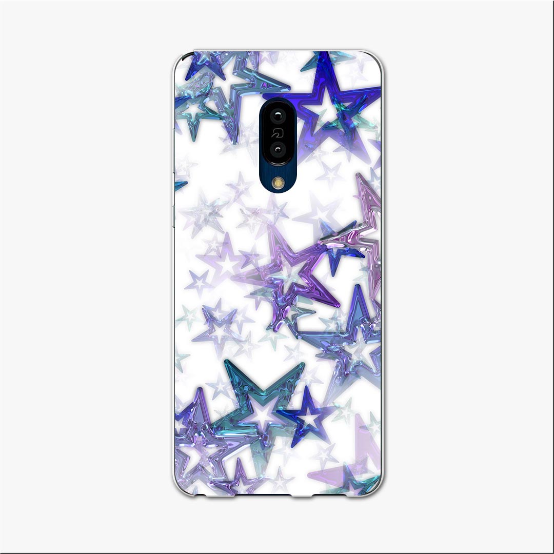 SHV47 AQUOS zero2 アクオス ゼロツー shv47 au エーユー スマホ カバー ケース スマホケース スマホカバー TPU ソフトケース 008014 星　スター　模様　紫　青(2.0)