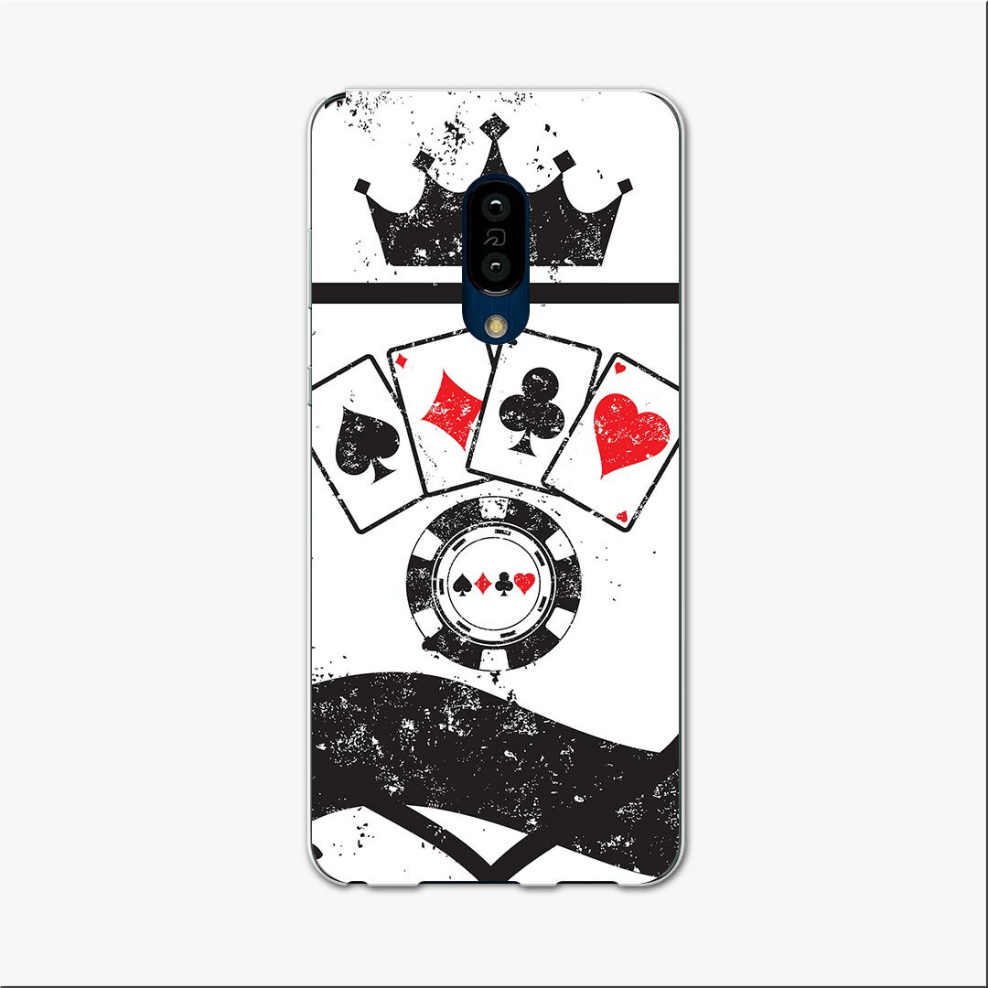 SHV47 AQUOS zero2 アクオス ゼロツー shv47 au エーユー スマホ カバー ケース スマホケース スマホカバー TPU ソフトケース 008885 モノトーン　トランプ　カジノ