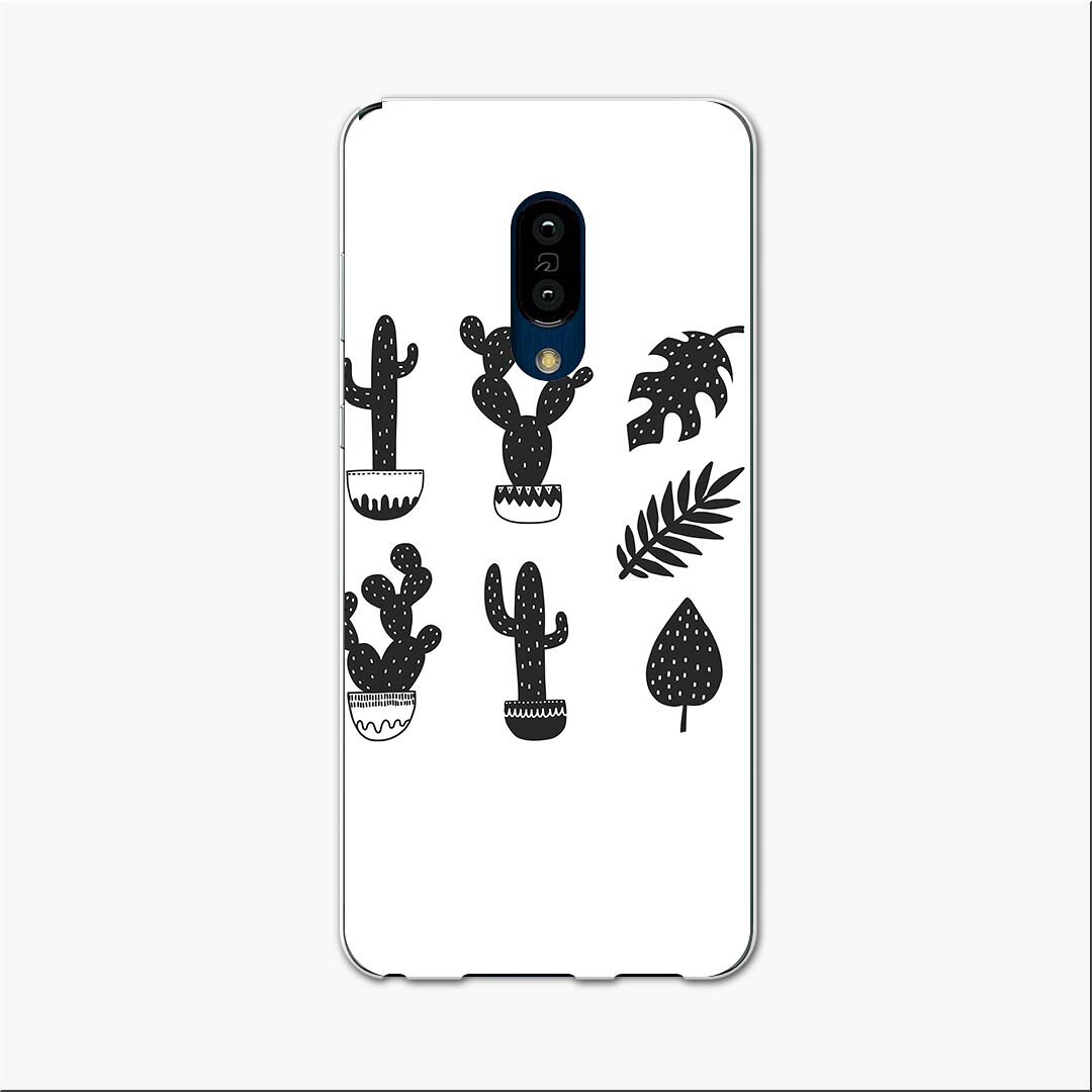 AQUOS zero2 アクオス ゼロツー aquoszero2 ソフトバンク softbank スマホ カバー ケース スマホケース スマホカバー TPU ソフトケース 015722 木　植物　モノクロ　サボテン