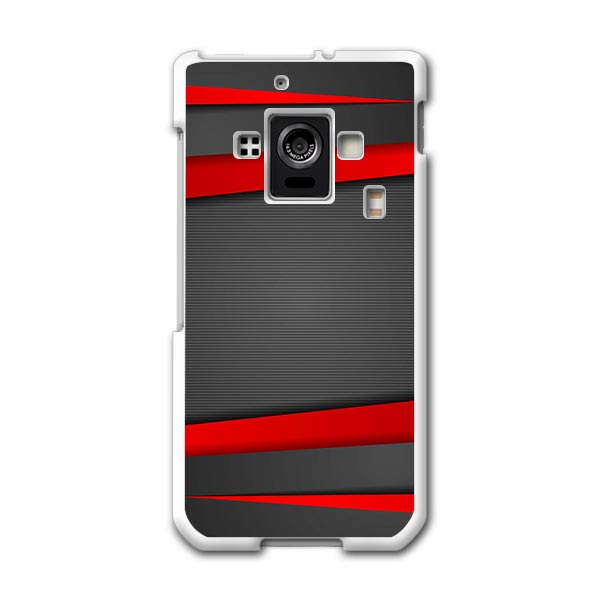 SH-02E AQUOS PHONE ZETA アクオスフォン sh02e docomo ドコモ スマホ カバー スマホケース ハード pc ケース ハードケース 赤 レッド 黒 ブラック ライン クール 008225