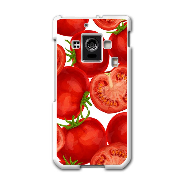 SH-02E AQUOS PHONE ZETA アクオスフォン sh02e docomo ドコモ スマホ カバー スマホケース ハード pc ケース ハードケース 野菜 トマト 赤 レッド 模様 ユニーク 008422