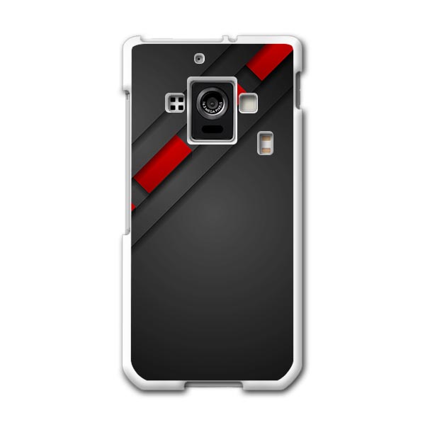 SH-02E AQUOS PHONE ZETA アクオスフォン sh02e docomo ドコモ スマホ カバー スマホケース ハード pc ケース ハードケース 黒 ブラック 赤 レッド 模様 クール 008515