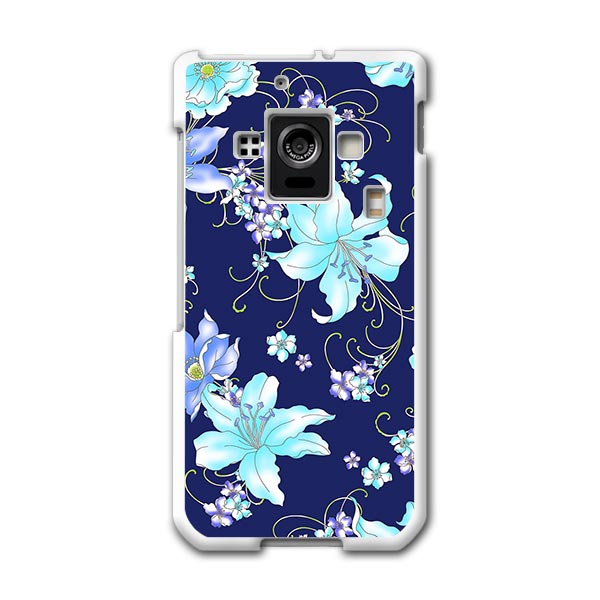 SH-02E AQUOS PHONE ZETA アクオスフォン sh02e docomo ドコモ スマホ カバー スマホケース ハード pc ケース ハードケース 花 フラワー 水色 青 ブルー フラワー 008641
