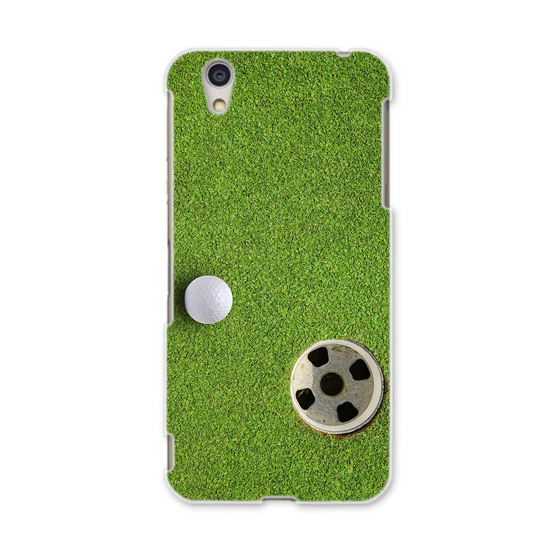 AQUOSL AQUOS L UQ mobile Sharp シャープ simfree SIMフリー スマホ カバー ケース スマホケース スマホカバー PC ハードケース 000206 ゴルフ　ショット　芝生