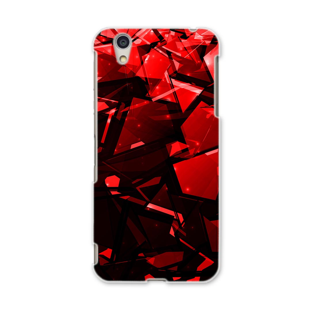 乐天商城 - AQUOSL AQUOS L UQ mobile Sharp シャープ simfree SIMフリー スマホ カバー ケース スマホケース スマホカバー PC ハードケース 004590 模様　シンプル　赤