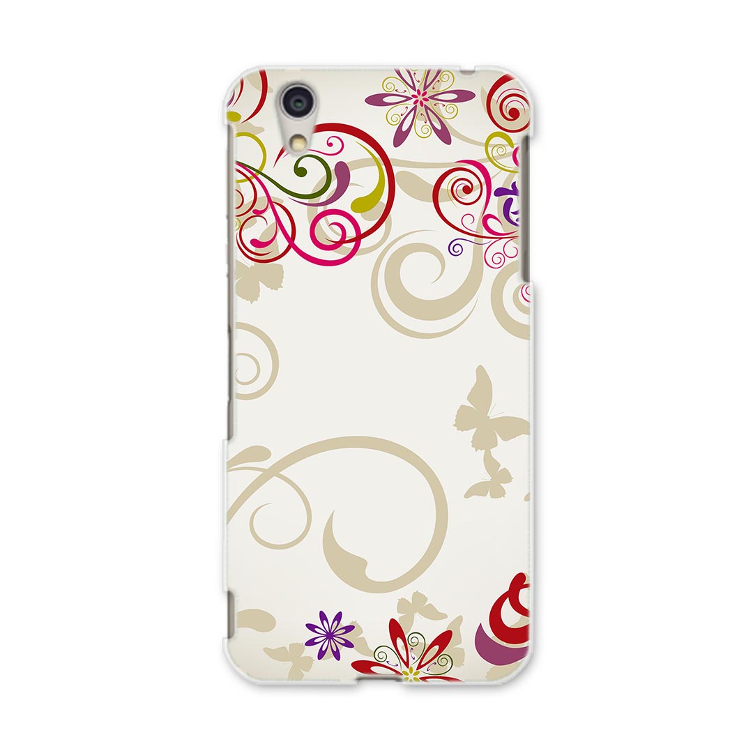 Rakuten - AQUOSL AQUOS L UQ mobile Sharp シャープ simfree SIMフリー スマホ カバー ケース スマホケース スマホカバー PC ハードケース 005601 花　フラワー　蝶