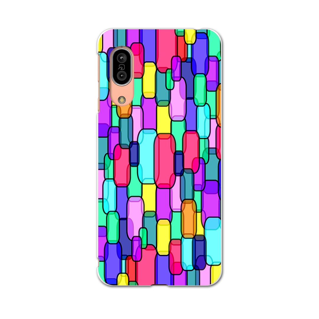 Mobile Phone - SH-02M AQUOS sense3 アクオス センススリー sh02m docomo ドコモ スマホ カバー 全機種対応 あり ケース スマホケース スマホカバー TPU ソフトケース 000101 カラフル　タイル　模様
