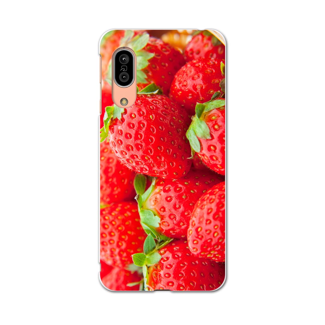 SHV45 AQUOS sense3 アクオス センススリー shv45 エーユー au スマホ カバー ケース スマホケース スマホカバー TPU ソフトケース 000149 苺 いちご 赤 果物