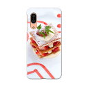 AQUOS sense3 SH-02M アクオス センススリー sh02m 専用ソフトケース スマホカバー カバー ケース tpu ソフト ケース 000193 ケーキ　いちご　ミルフィーユ