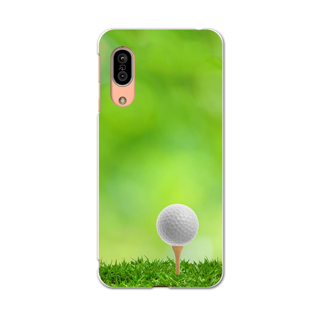 SHV45 AQUOS sense3 アクオス センススリー shv45 エーユー au スマホ カバー ケース スマホケース スマホカバー TPU ソフトケース 000218 ゴルフ　ショット　芝生