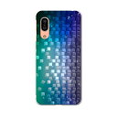 AQUOS sense3 SH-02M アクオス センススリー sh02m 専用ソフトケース スマホカバー カバー ケース tpu ソフト ケース 001271 ブロック 緑 青(2)