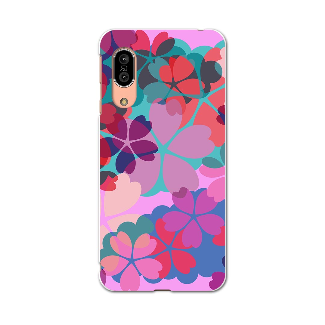 AQUOS sense3 SH-02M アクオス センススリー sh02m 専用ソフトケース スマホカバー カバー ケース tpu ソフト ケース 002471 花　　ピンク