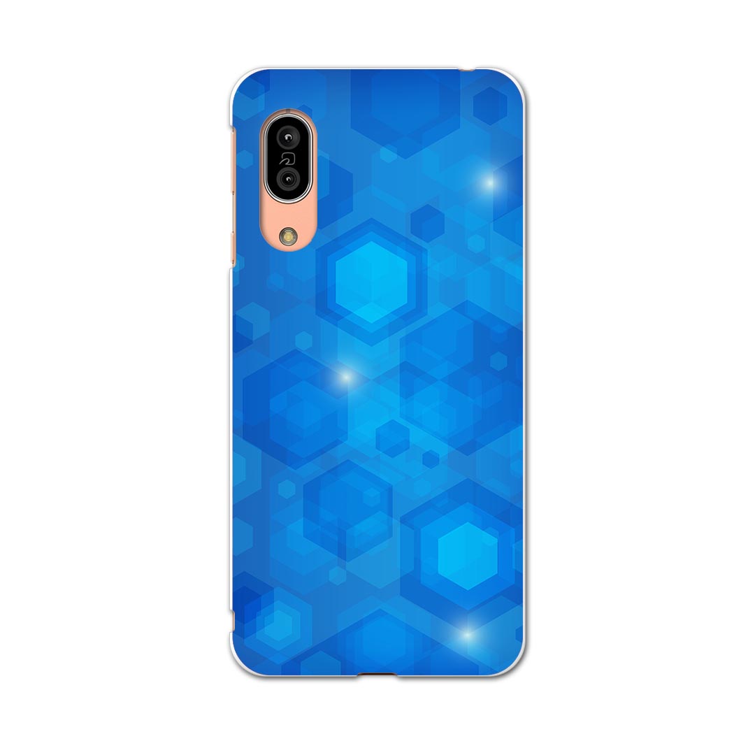 樂天商城 - SH-02M AQUOS sense3 アクオス センススリー sh02m docomo ドコモ スマホ カバー 全機種対応 あり ケース スマホケース スマホカバー TPU ソフトケース 003523 模様　青　シンプル