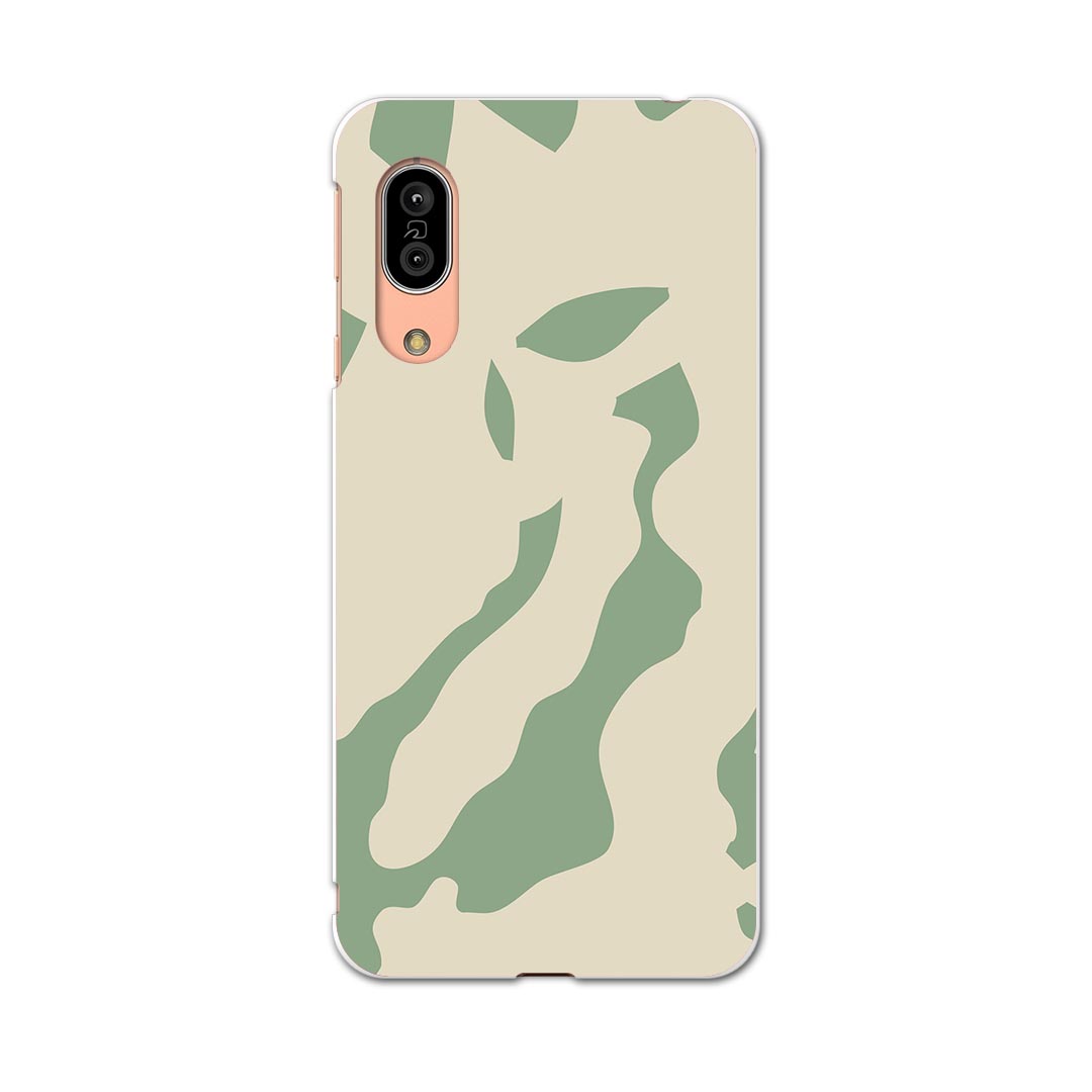 SH-02M AQUOS sense3 アクオス センススリー sh02m docomo ドコモ スマホ カバー 全機種対応 あり ケース スマホケース スマホカバー TPU ソフトケース 004390 模様　緑